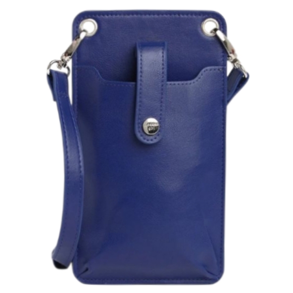 Cobalt Blue Madden Girl Cell Phone Crossbody Purse - Picture 1 of 3